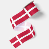 Dänische Flagge Satinband (Rückseite)