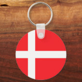 Dänische Flagge Schlüsselanhänger (Vorderseite)