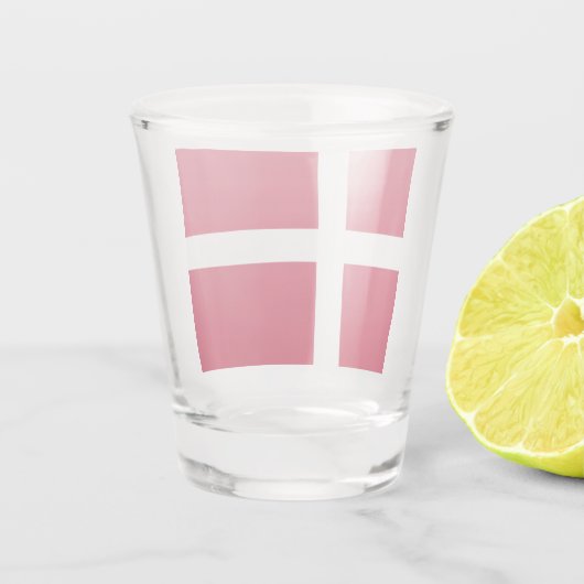 Dänische Flagge Schnapsglas (Rückseite)