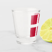 Dänische Flagge Schnapsglas (Links)