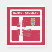 dänische Flagge Serviette (Vorderseite)