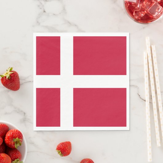 Dänische Flagge Serviette (Beispiel)