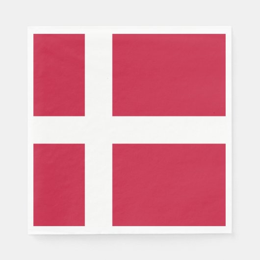 Dänische Flagge Serviette (Vorderseite)