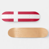 Dänische Flagge Skateboard (Horizontal)