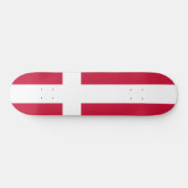 Dänische Flagge Skateboard (Horizontal)
