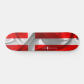 Dänische Flagge Skateboard (Horizontal)
