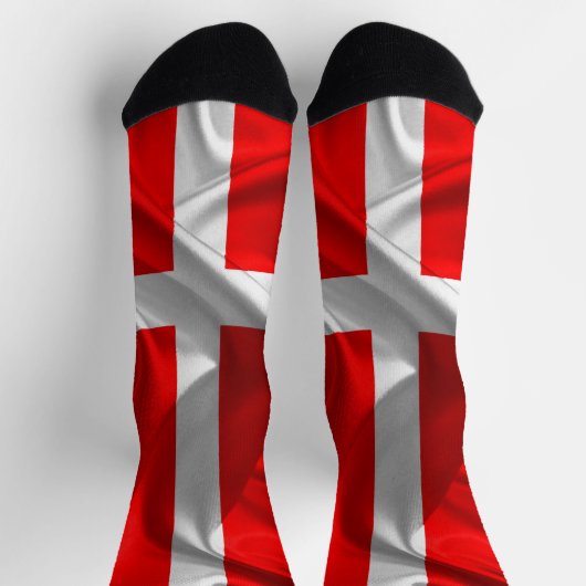Dänische Flagge Socken (Oben)