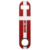 Dänische Flagge Speed Flaschenöffner (Rückseite)