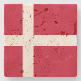 Dänische Flagge Steinuntersetzer
