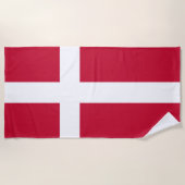 Dänische Flagge Strandtuch (Vorderseite)