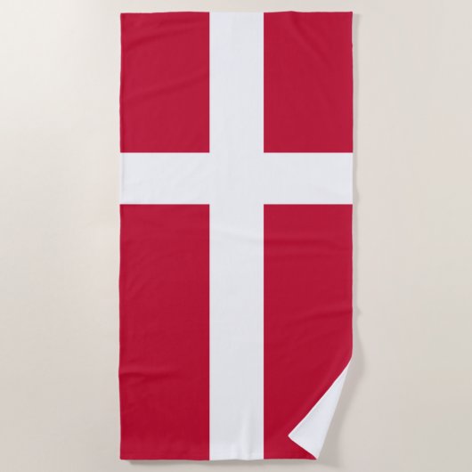Dänische Flagge Strandtuch (Vorderseite)