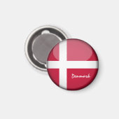 Dänische Flagge - Urlaub, Reise/Sport Magnet (Vorderseite/Rückseite)