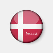 Dänische Flagge - Urlaub, Reise/Sport Magnet (Vorne)