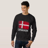 Dänische Flagge Vintag Sweatshirt (Vorne ganz)