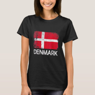 Dänische Flagge Vintage abgenutzt Dänemark T-Shirt