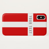Dänische Flagge von Dänemark personalisiert Case-Mate iPhone Hülle (Rückseite (Horizontal))