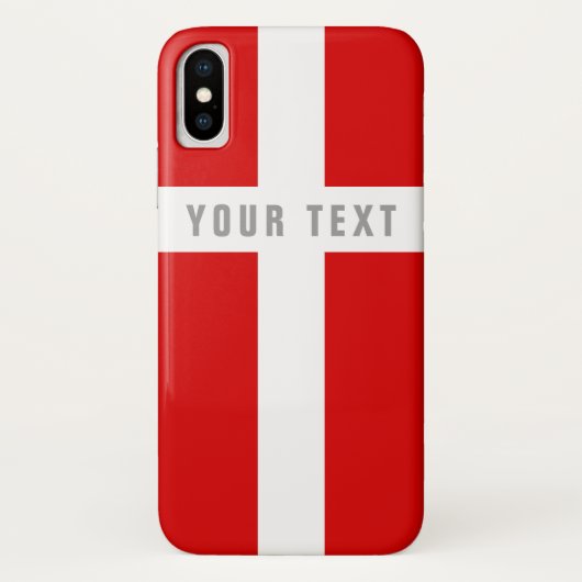 Dänische Flagge von Dänemark personalisiert Case-Mate iPhone Hülle (Rückseite)