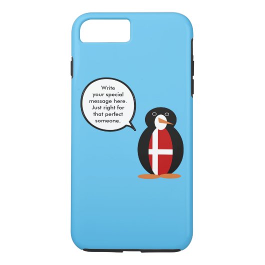 Dänische Flagge - Vortrag von Penguin Personalisie Case-Mate iPhone Hülle (Rückseite)