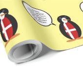 Dänische Flagge - Vortrag von Penguin Personalisie Geschenkpapier (Rolleneckpunkt)