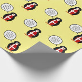 Dänische Flagge - Vortrag von Penguin Personalisie Geschenkpapier (Ecke)