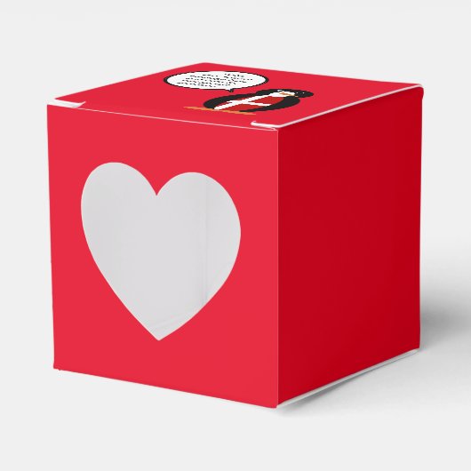 Dänische Flagge - Vortrag von Penguin Personalisie Geschenkschachtel (Vorderseite)