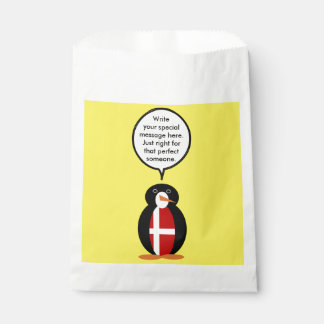 Dänische Flagge - Vortrag von Penguin Personalisie Geschenktütchen