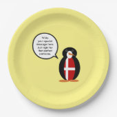 Dänische Flagge - Vortrag von Penguin Personalisie Pappteller (Vorderseite)
