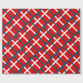 dänische Flagge zu Weihnachten Geschenkpapier (Flach)