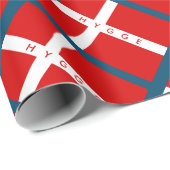 dänische Flagge zu Weihnachten Geschenkpapier (Rolleneckpunkt)