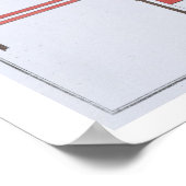 Dänische Flaggen, aus einem französischen Flaggenb Poster (Ecke)