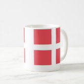 Dänische Flaggen Kaffeetasse (VorderseiteRechts)