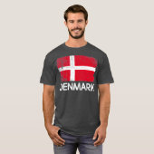 Dänische FlaggeVintage made in Denmark Geschenk T-Shirt (Vorne ganz)