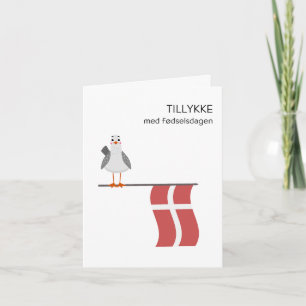 Dänische Geburtstagskarte - Tillykke med fødselsda Karte