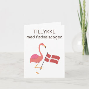 Dänische Geburtstagskarte - Tillykke med fødselsda Karte
