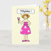Dänische Glückwünsche, Tillykke! Karte (Gelbe Blume)