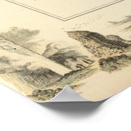 Dänische Inseln im Nordatlantik Poster (Ecke)