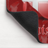 Dänische Mädchen-Silhouette-Flagge Mousepad (Ecke)