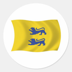 Dänische Minderheit in Südschleswig Flaggenaufkleb Runder Aufkleber