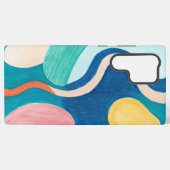 Dänische Pastelle Grip Line Art Curves Samsung Galaxy Hülle (Rückseite (Horizontal))