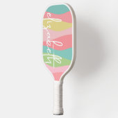 Dänische Pastellen Linie Kunstkurven - Große Signa Pickleball Schläger (Links)