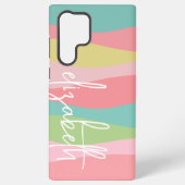 Dänische Pastellen Linie Kunstkurven - Große Signa Samsung Galaxy Hülle (Rückseite)