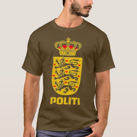 Dänische Polizei Politi T-Shirt (Vorderseite)