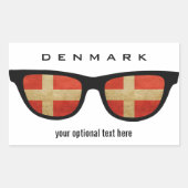Dänische Schattenaufkleber Rechteckiger Aufkleber (Vorderseite)