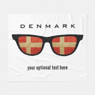 Dänische Shades-Decken für Text und Farbe Fleecedecke