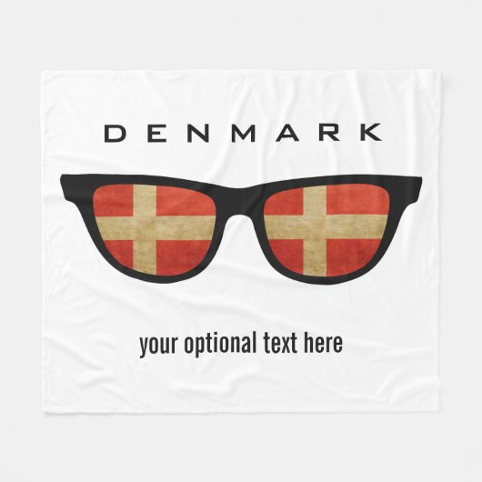 Dänische Shades-Decken für Text und Farbe Fleecedecke (Vorderseite (Horizontal))