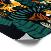 Dänische skandinavische Dunkle Waldtiere Boho Art Poster (Ecke)