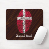 Dänische Touch-Fingerabdruckflagge Mousepad (Mit Mouse)