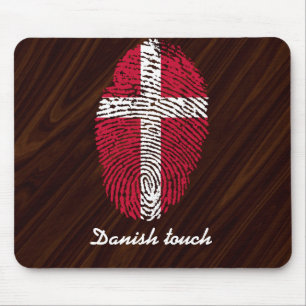 Dänische Touch-Fingerabdruckflagge Mousepad