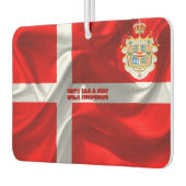 Dänische Wappen Autolufterfrischer (Links)