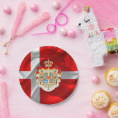 Dänische Wappen Pappteller (Party)